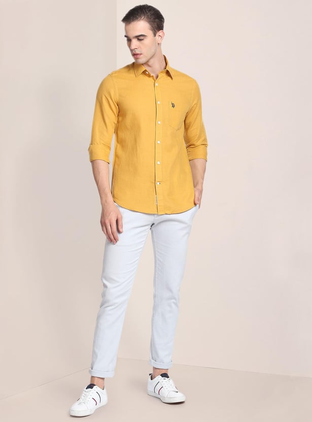 U.S. POLO ASSN. Men Solid Regular Fit Casual Shirt
