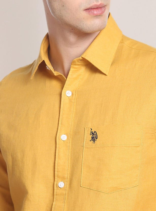 U.S. POLO ASSN. Men Solid Regular Fit Casual Shirt