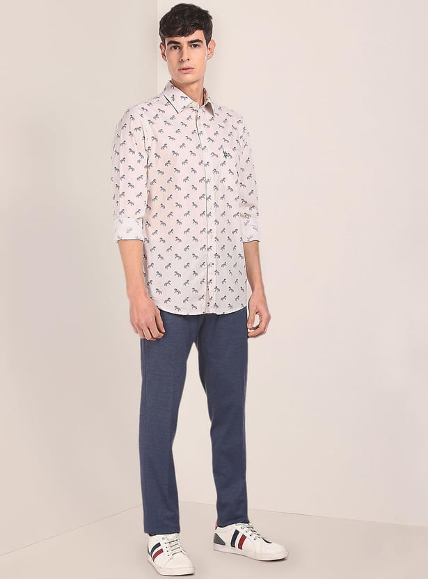 U.S. POLO ASSN. Men Printed Regular Fit Casual Shirt