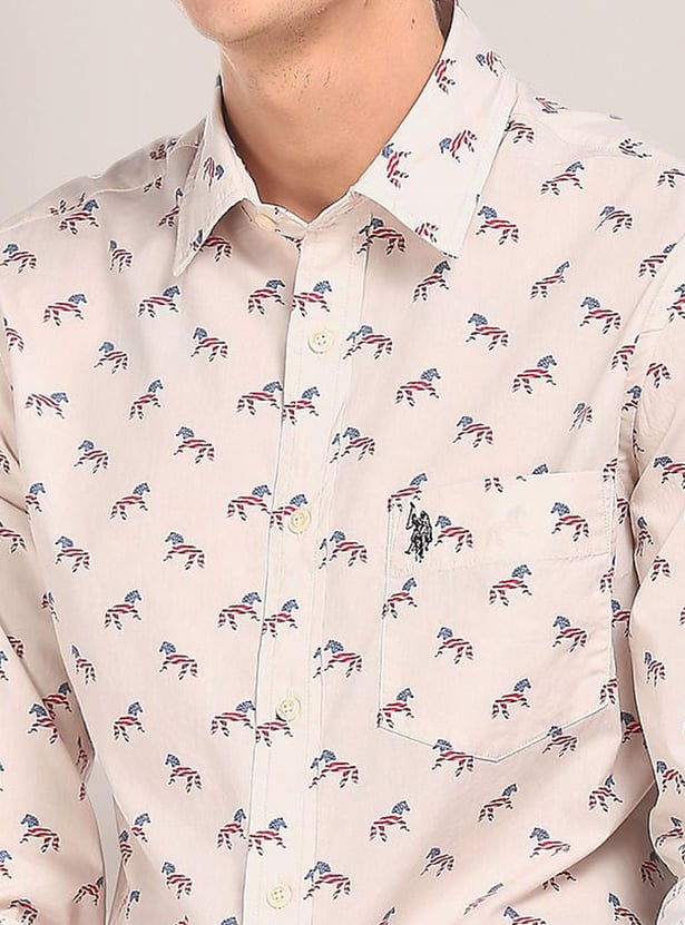 U.S. POLO ASSN. Men Printed Regular Fit Casual Shirt