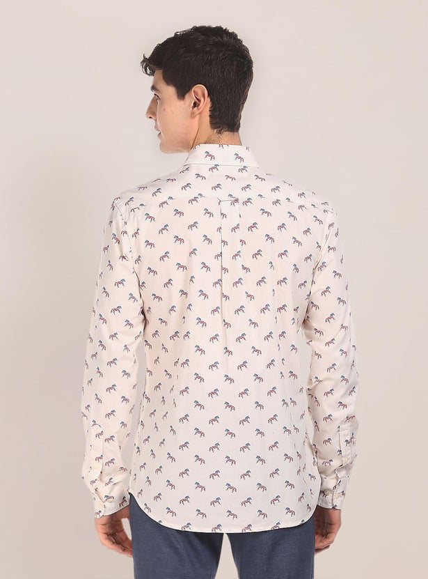 U.S. POLO ASSN. Men Printed Regular Fit Casual Shirt