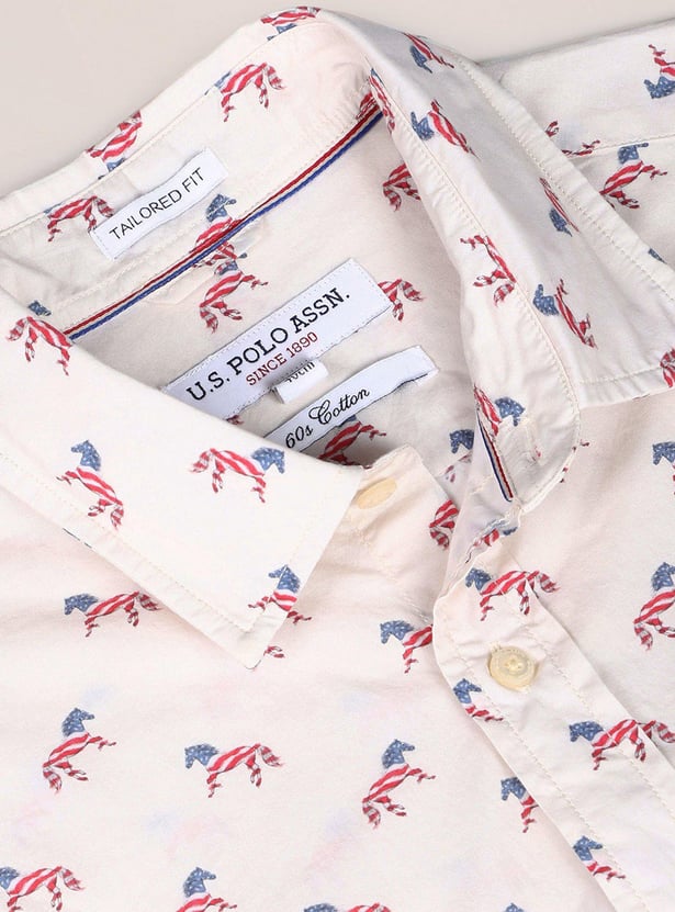 U.S. POLO ASSN. Men Printed Regular Fit Casual Shirt