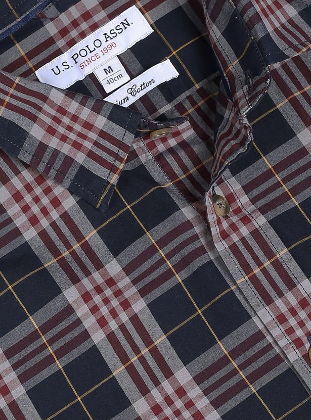 U.S. POLO ASSN. Men Checked Regular Fit Casual Shirt