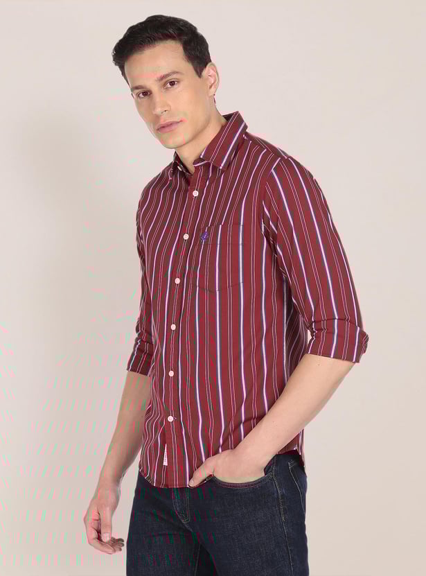 US POLO ASSN. Men Striped Regular Fit Casual Shirt