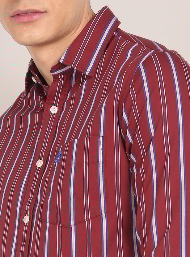 US POLO ASSN. Men Striped Regular Fit Casual Shirt