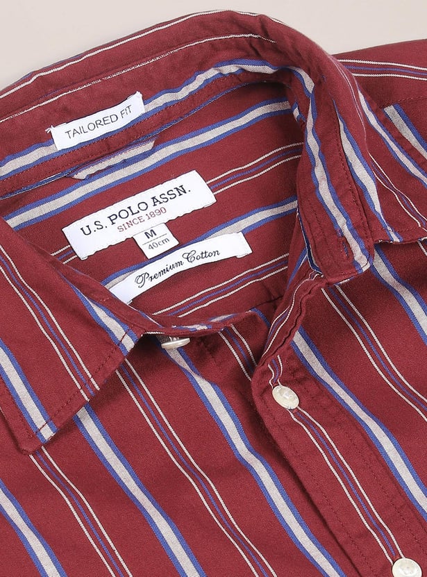 US POLO ASSN. Men Striped Regular Fit Casual Shirt