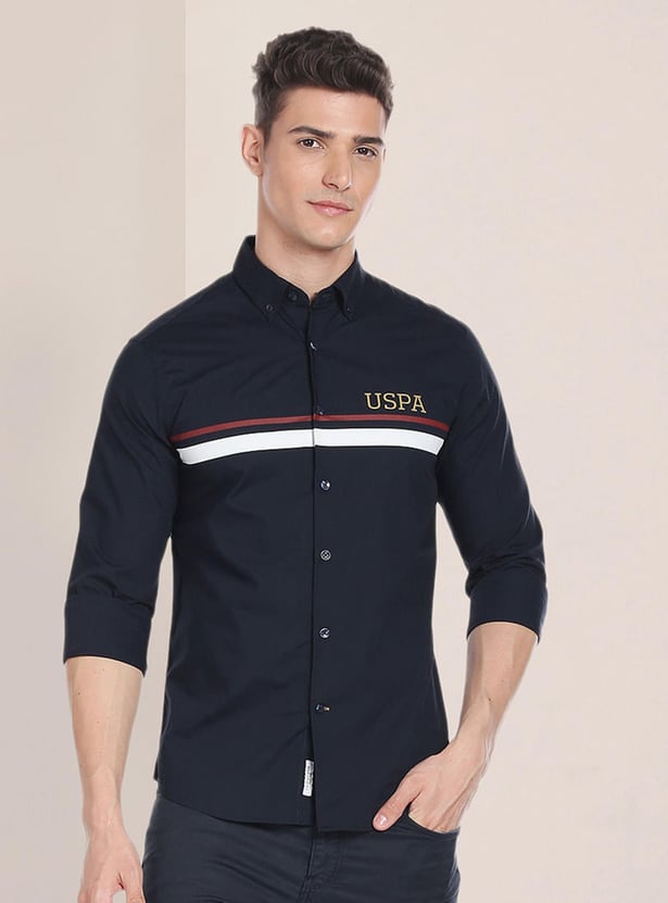 U.S. POLO ASSN. Men Striped Slim Fit Casual Shirt