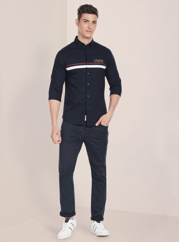 U.S. POLO ASSN. Men Striped Slim Fit Casual Shirt