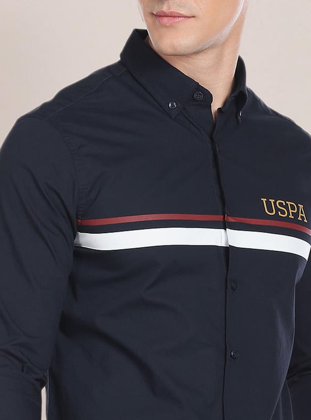 U.S. POLO ASSN. Men Striped Slim Fit Casual Shirt