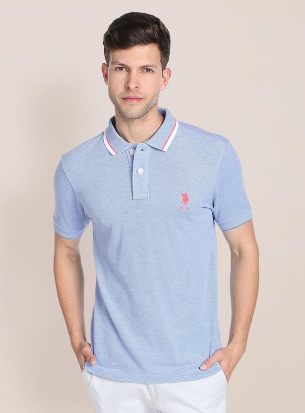 U.S. POLO ASSN. Men Solid Slim Fit Polo T-Shirt