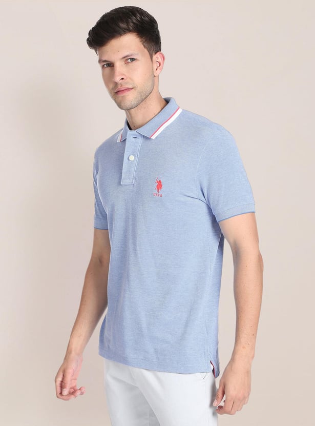 U.S. POLO ASSN. Men Solid Slim Fit Polo T-Shirt