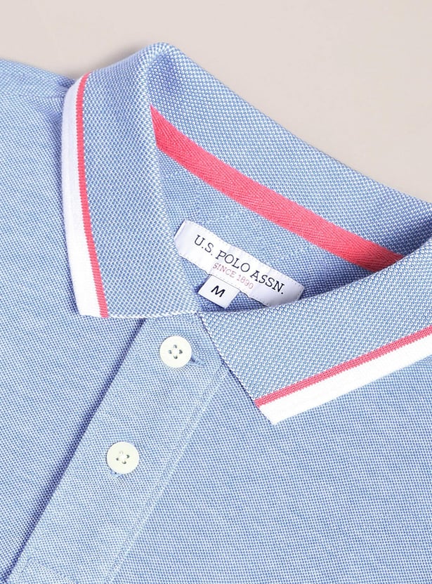 U.S. POLO ASSN. Men Solid Slim Fit Polo T-Shirt