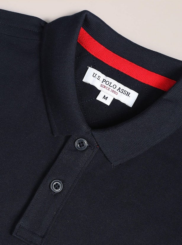 U.S. POLO ASSN. Men Solid Slim Fit Polo T-shirt