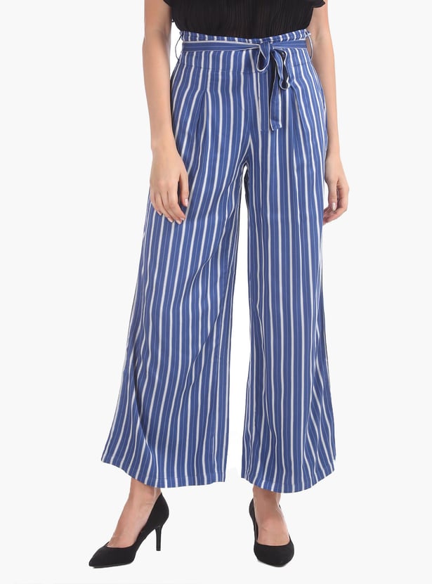U.S. POLO ASSN. Women Striped Relaxed Fit Pants