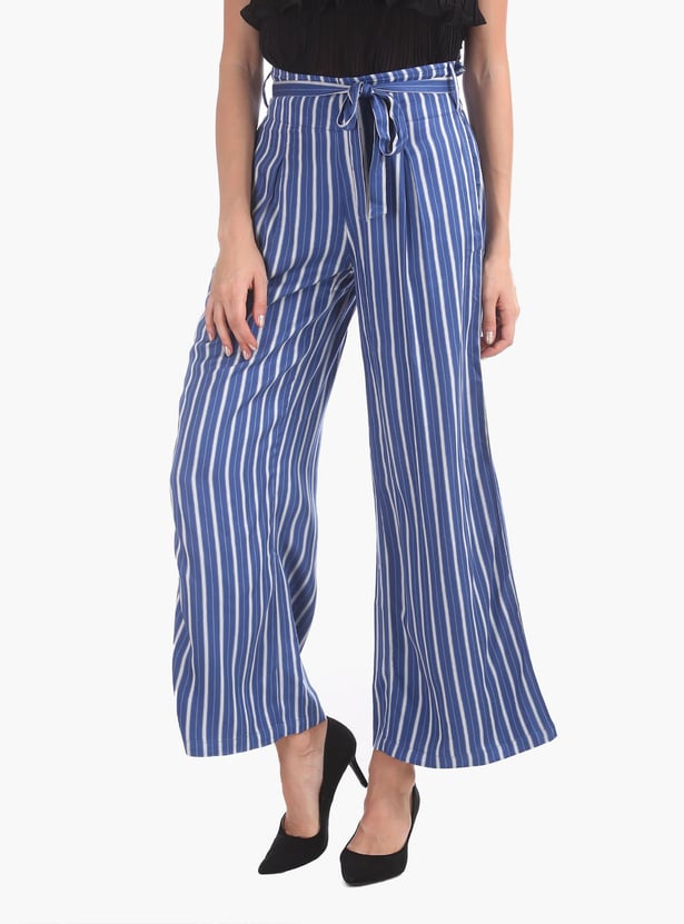 U.S. POLO ASSN. Women Striped Relaxed Fit Pants