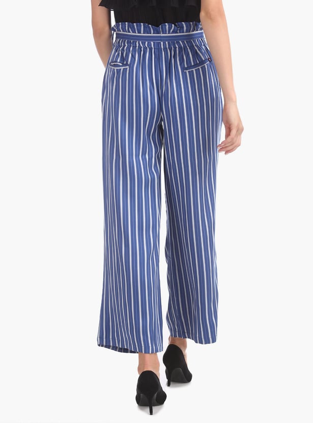 U.S. POLO ASSN. Women Striped Relaxed Fit Pants