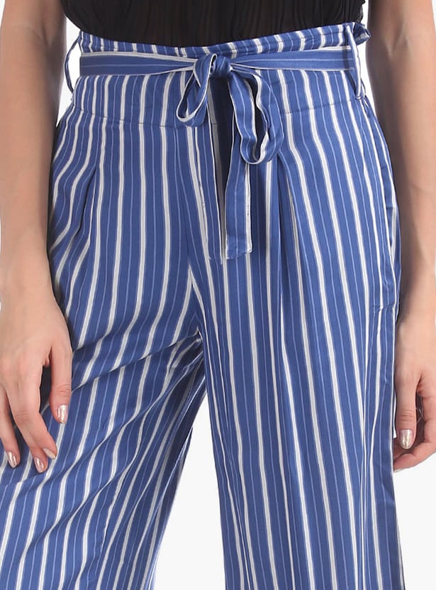 U.S. POLO ASSN. Women Striped Relaxed Fit Pants