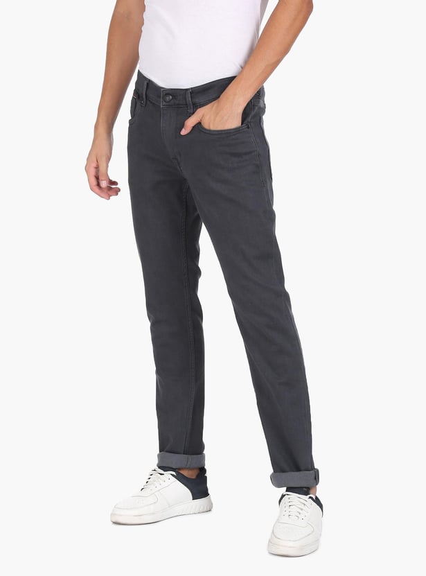 U.S. POLO ASSN. Men Stonewashed Brandon Jeans (Slim Tapered)
