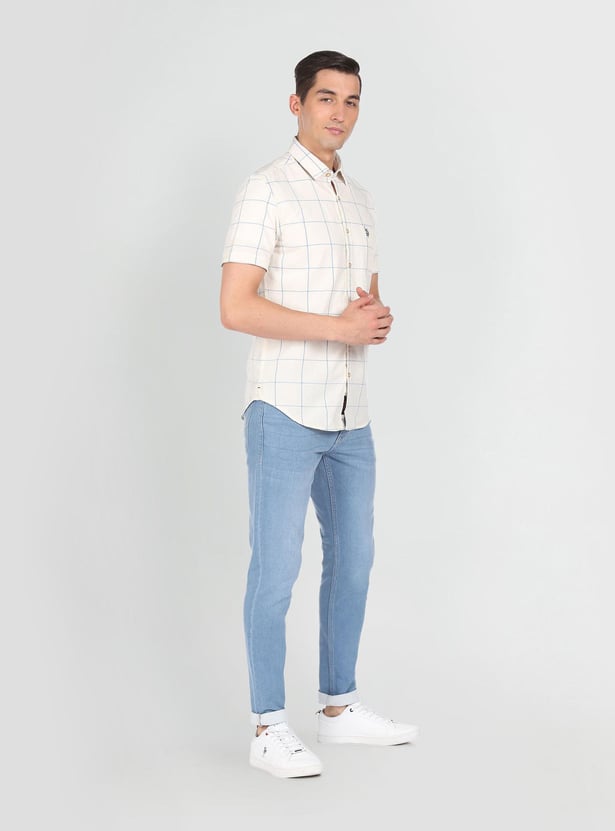 U.S. POLO ASSN. Men Stonewashed Brandon Jeans (Slim Tapered)