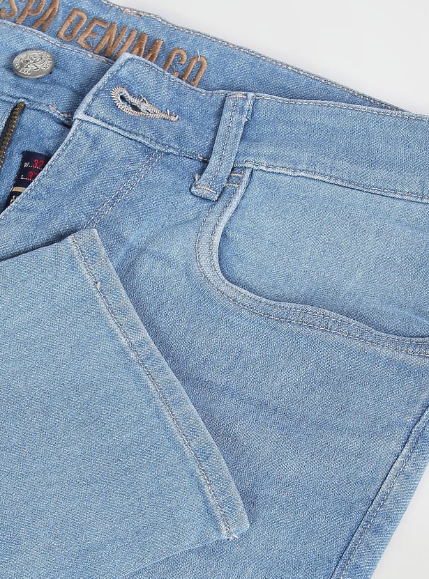 U.S. POLO ASSN. Men Stonewashed Brandon Jeans (Slim Tapered)