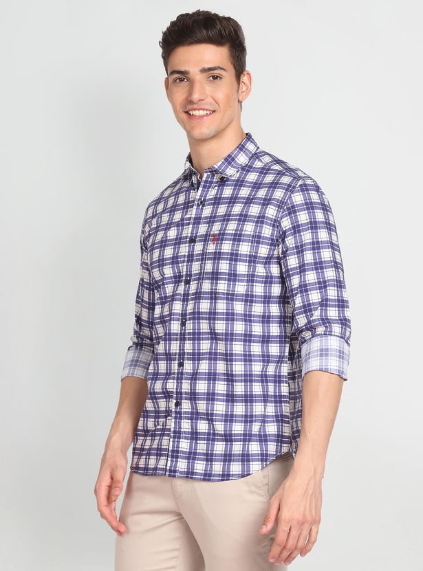 U.S. POLO ASSN. Men Checked Slim Fit Casual Shirt