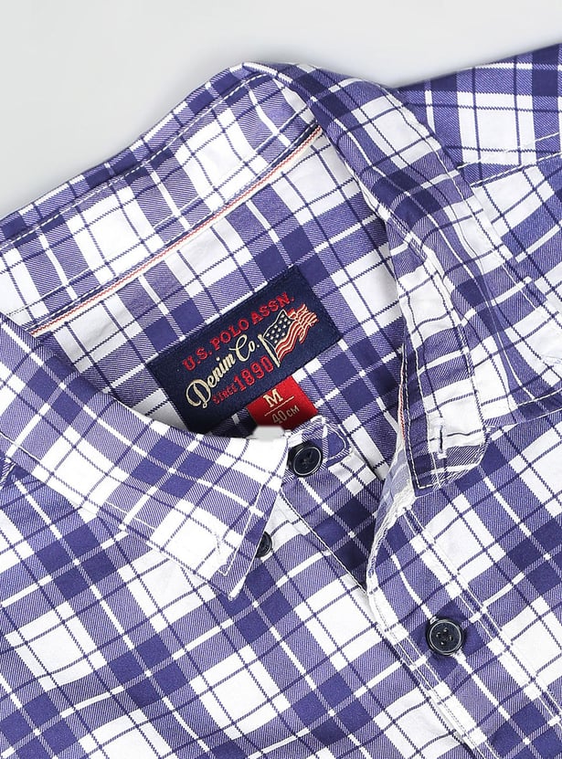U.S. POLO ASSN. Men Checked Slim Fit Casual Shirt