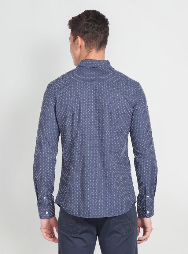 U.S. POLO ASSN. Men Motif Printed Slim Fit Casual Shirt