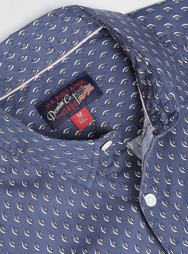 U.S. POLO ASSN. Men Motif Printed Slim Fit Casual Shirt