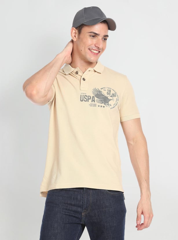 U.S. POLO ASSN. Men Printed Slim Fit Polo T-shirt