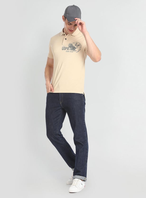 U.S. POLO ASSN. Men Printed Slim Fit Polo T-shirt