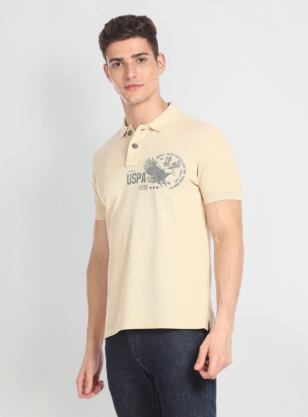 U.S. POLO ASSN. Men Printed Slim Fit Polo T-shirt