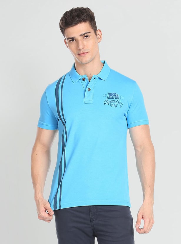 U.S. POLO ASSN. Men Striped Slim Fit Polo T-shirt
