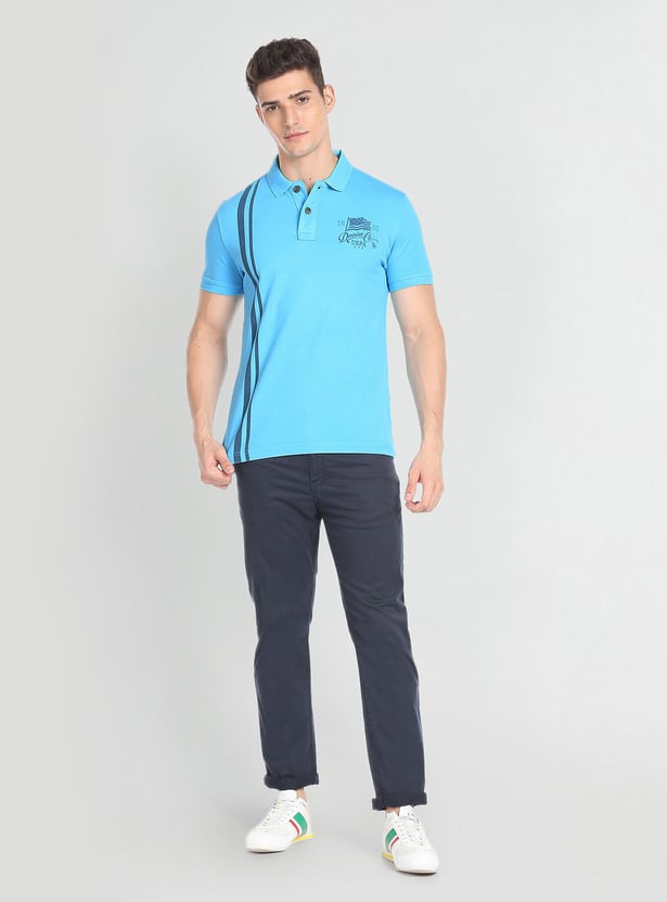 U.S. POLO ASSN. Men Striped Slim Fit Polo T-shirt