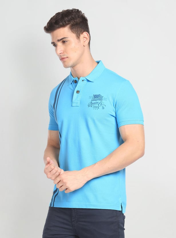 U.S. POLO ASSN. Men Striped Slim Fit Polo T-shirt