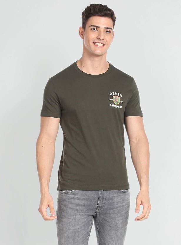 U.S. POLO ASSN. Men Solid Slim Fit T-Shirt