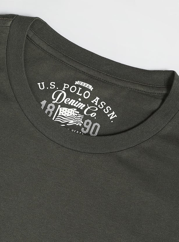 U.S. POLO ASSN. Men Solid Slim Fit T-Shirt