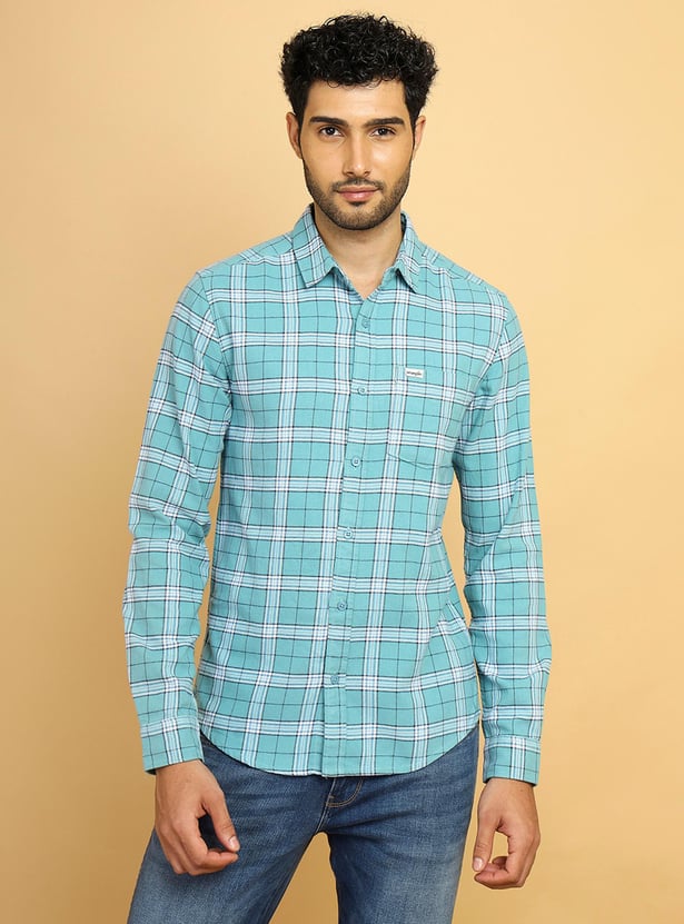Wrangler Azzurro Cotton Men Shirt main image 1