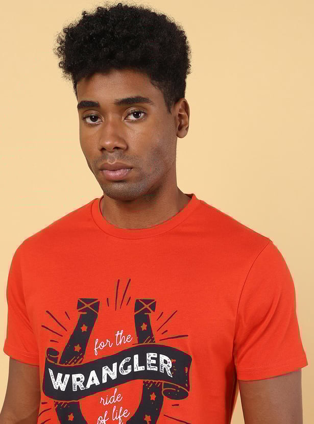 WRANGLER Men Graphic Printed Regular Fit T-shirt