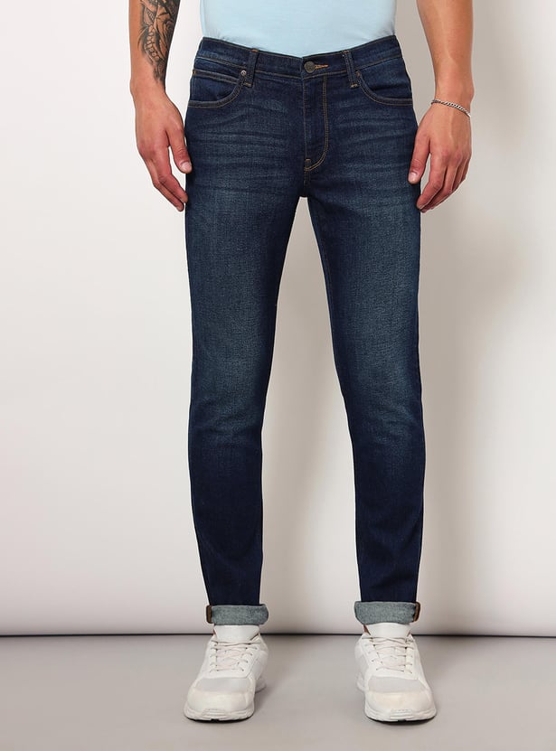 Buy LEE Men Stonewashed Bruce Jeans (Skinny) from Lee at just INR 3299.0
