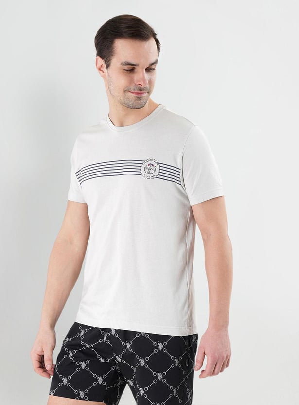 U.S. POLO ASSN. Men Striped Regular Fit T-Shirt