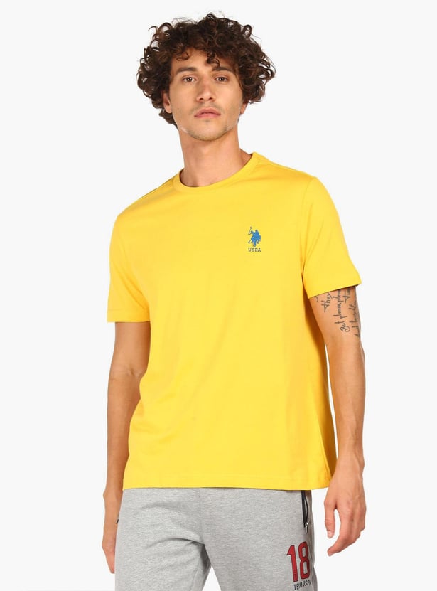 U.S. POLO ASSN. Men Solid Regular Fit Lounge T-shirt
