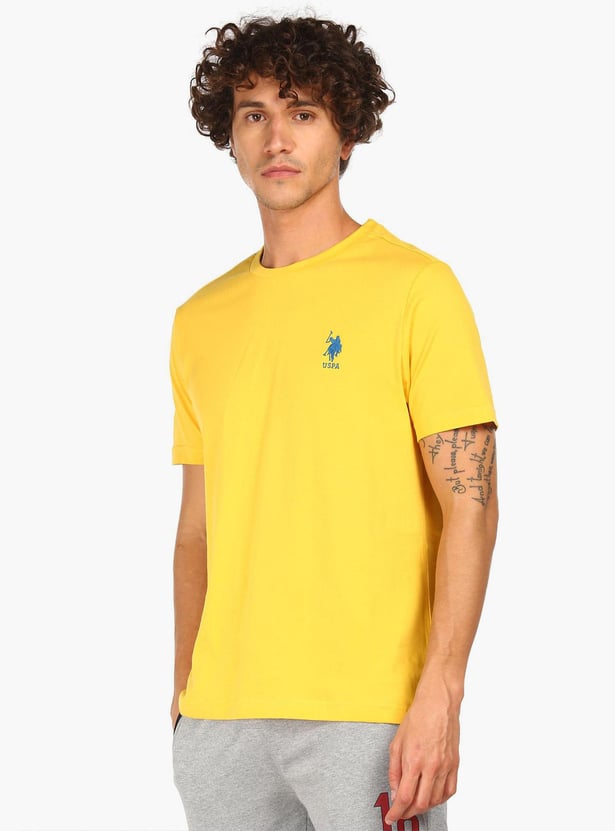 U.S. POLO ASSN. Men Solid Regular Fit Lounge T-shirt