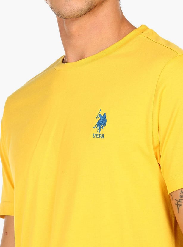 U.S. POLO ASSN. Men Solid Regular Fit Lounge T-shirt
