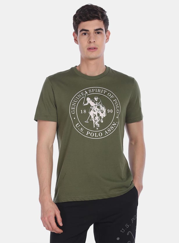 U.S. POLO ASSN. Men Brand Printed Regular Fit T-shirt