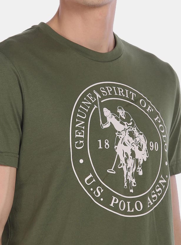 U.S. POLO ASSN. Men Brand Printed Regular Fit T-shirt