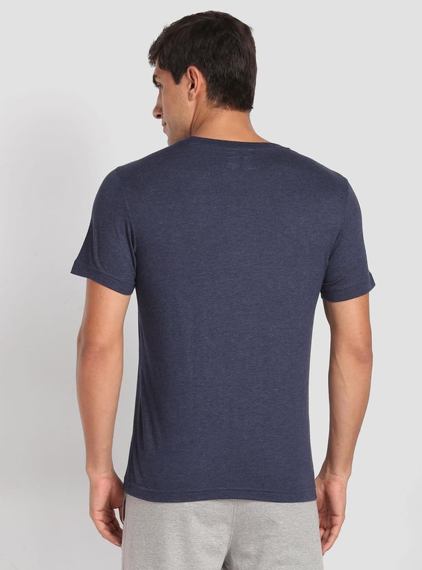 U.S. POLO ASSN. Men Solid Crew Neck Colour Block T-Shirt