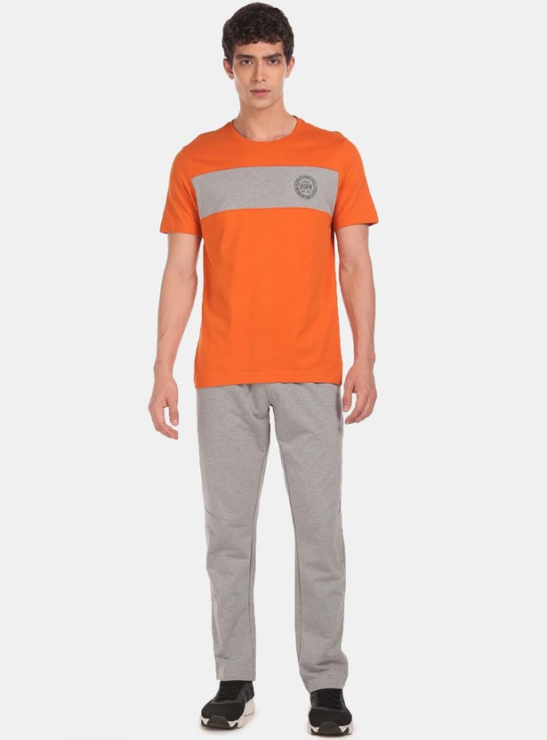U.S. POLO ASSN. Men Colourblocked Regular Fit T-shirt