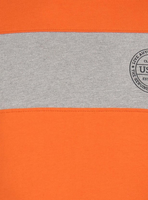U.S. POLO ASSN. Men Colourblocked Regular Fit T-shirt