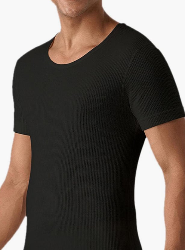 U.S. POLO ASSN. Men Solid Slim Fit Thermal T-shirt