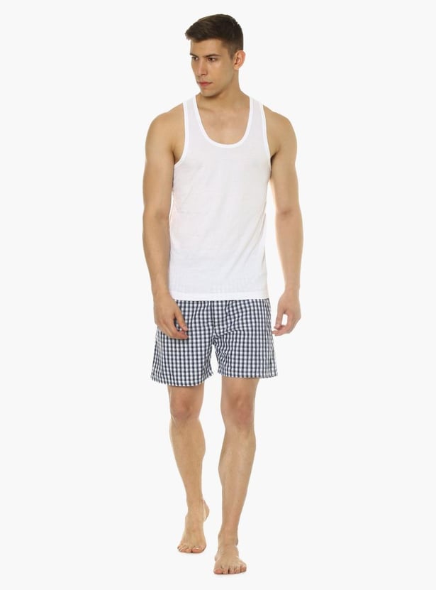 VAN HEUSEN All Day Fresh Combed Cotton Vest - Pack Of 2